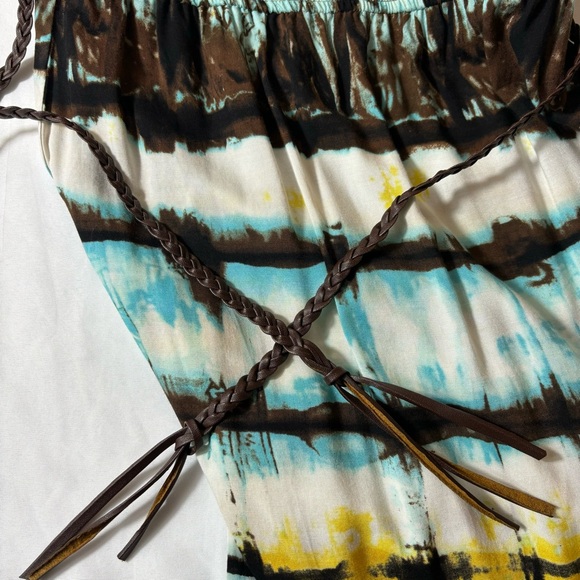 Speechless Strapless Maxi Dress Tie-Dye Relaxed Ruffle Hem Multicolor Size Small - Picture 8 of 15